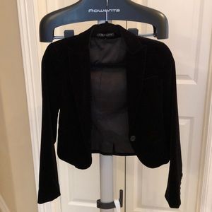 Theory black velvet blazer